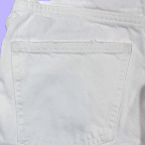 Women's Zara Hi-Rise Full Length Wide Leg White Denim Raw Hem Size 2/34L NWT - Picture 11 of 13